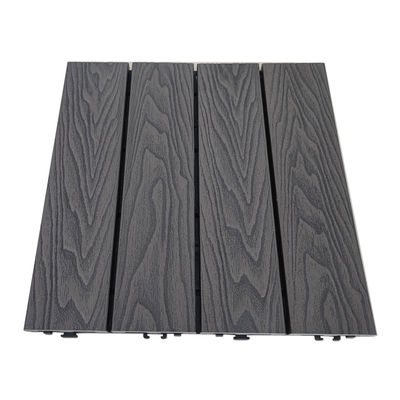 Gạch WPC mái sô cô la 300 * 300mm Sàn gỗ nhựa tổng hợp chống tia cực tím DIY