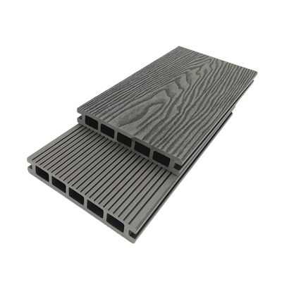 Sàn gỗ tổng hợp Antraxit WPC chống cháy 3D Màu gỗ tếch nổi màu đỏ