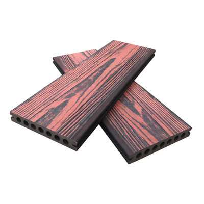 Ván sàn Wpc phổ biến Màu hỗn hợp 138 * 23mm Tuổi thọ dài Ba lớp Đồng đùn Wpc Terrace Solid Decking