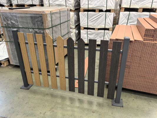 Ban công WPC Chống nước ngoài trời Lớp phủ cuối sàn WPC Composite Deck End Tấm ốp chân tường Tấm sàn WPC End