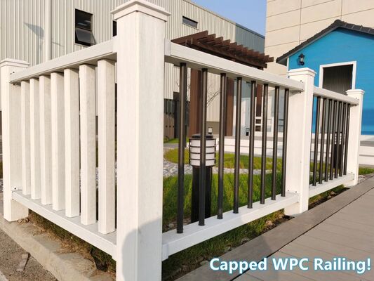 Bán nóng Lan can gỗ nhựa composite Hàng rào lan can nhựa WPC
