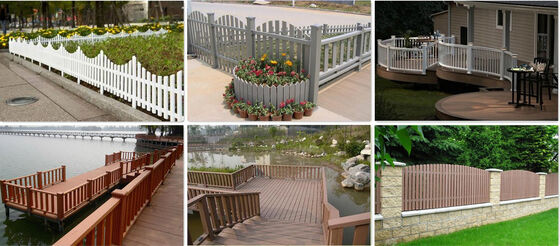 Hàng rào WPC dạng tấm dọc ổn định tia cực tím cho cộng đồng dân cư