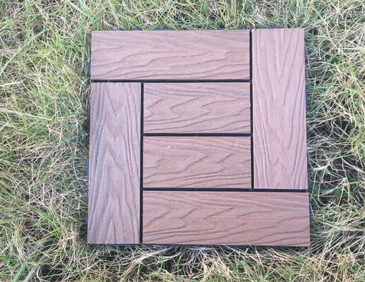 Bán buôn Gạch lát sàn WPC DIY 30 * 30CM Sàn ngoài trời bền cho dân dụng