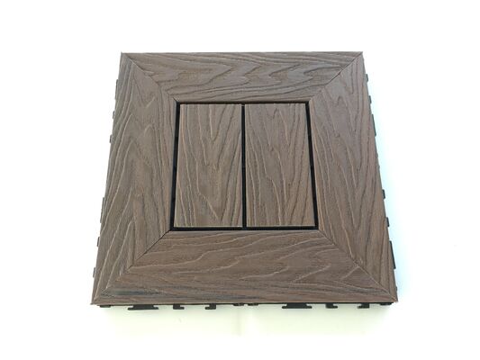 Gạch lát sàn WPC DIY 30 * 30CM Sàn gỗ tự nhiên ngoài trời cho sân trong nhà