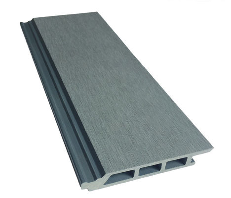 Bên ngoài WPC gỗ Slat Bức tường Composite gỗ nhựa màu đỏ nâu Teakwood
